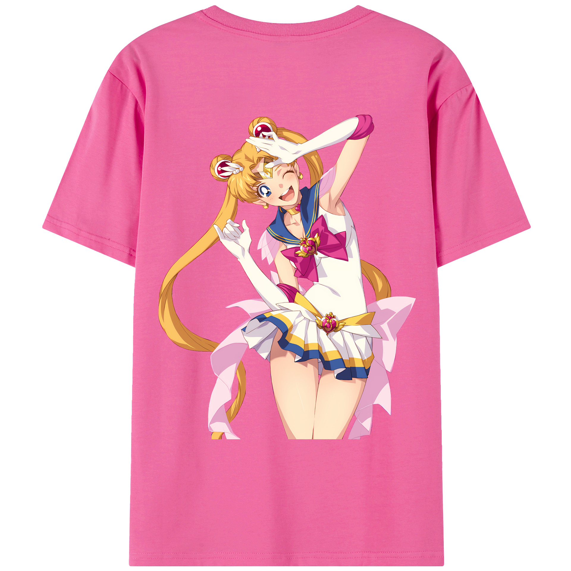（画像用） 美少女戦士セーラームーン 月野 うさぎ つきの うさぎ Sailor Moon Tsukino Usagi レディース半袖Tシャツ(バックプリント)